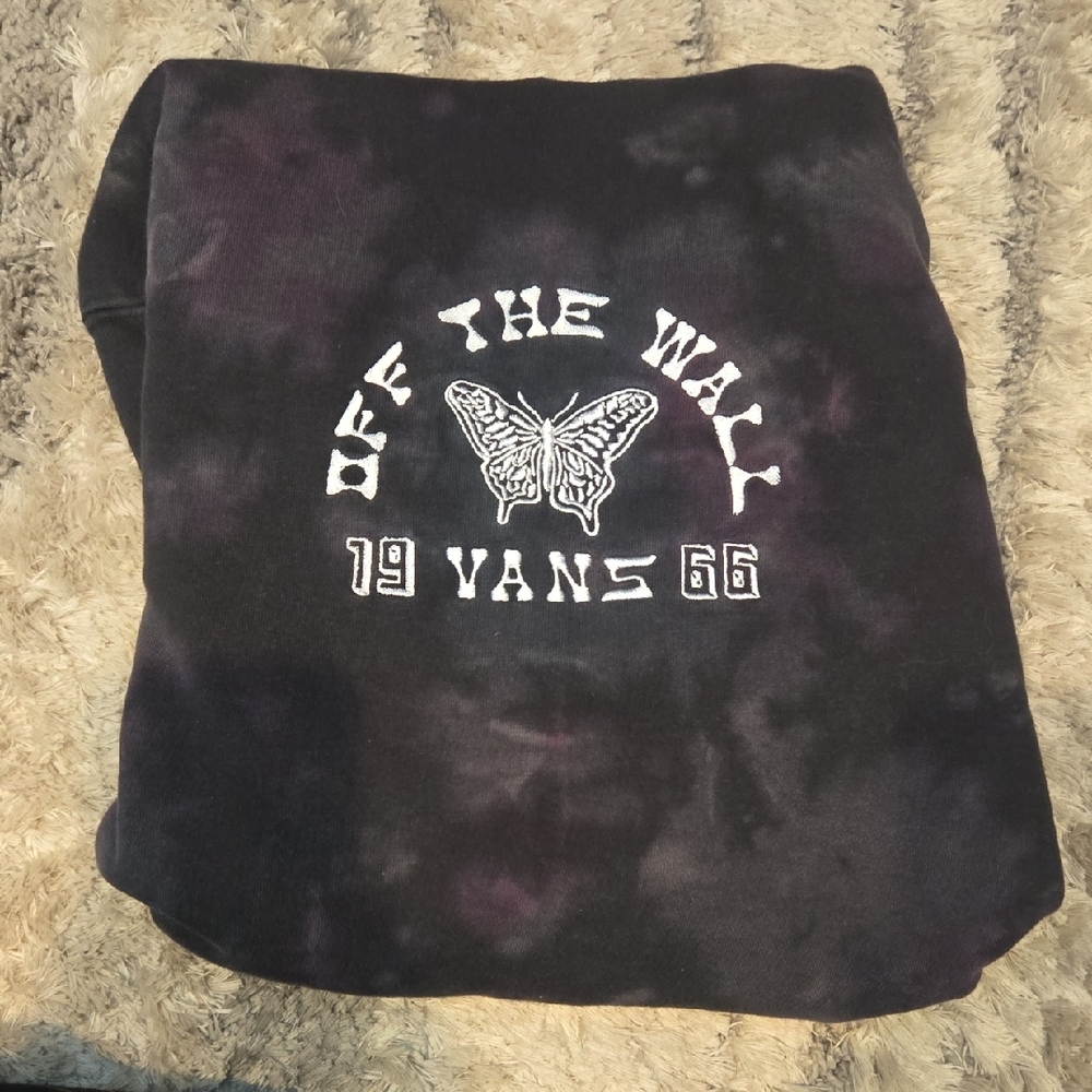 Vans Purple and Black Tie-Dye Hoodie